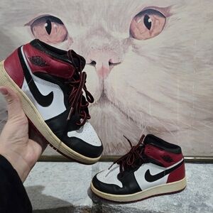 Vintage 2007 Nike Air Jordan I 1 Old Love Black GS 307383-102 sz 4.5Y Women's 6